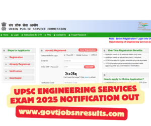 UPSC Engineering Services Exam 2025 – Apply Online 457 Post