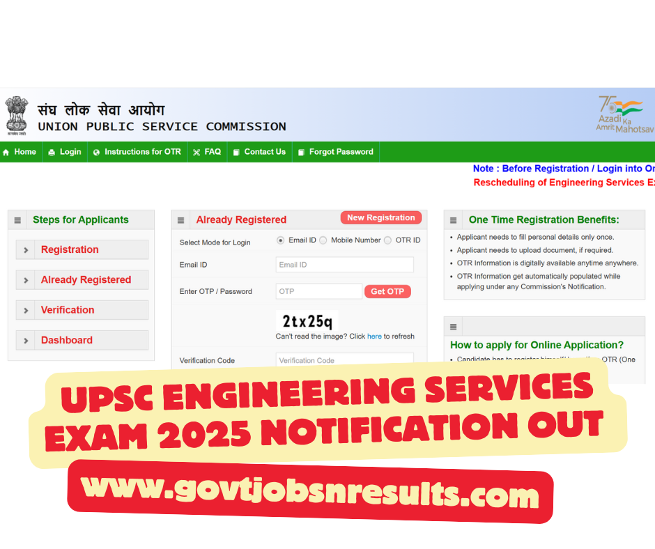 You are currently viewing UPSC Engineering Services Exam 2025 – Apply Online 457 Post