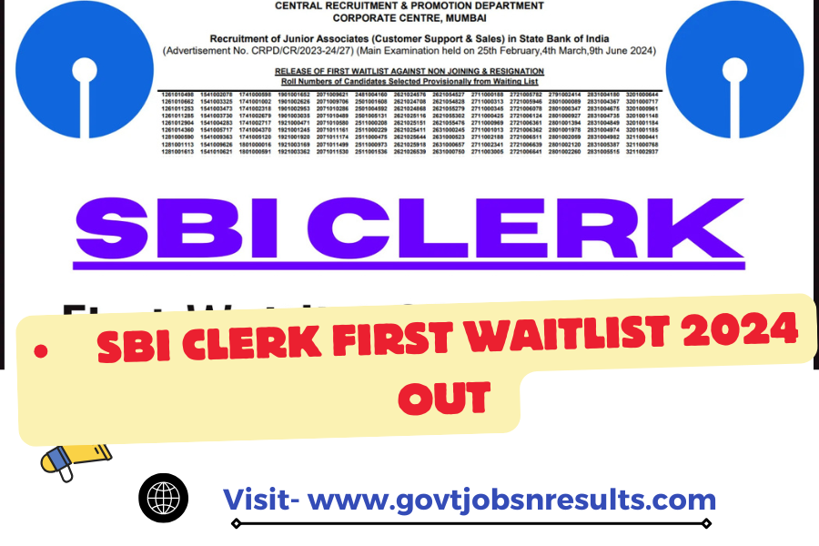 You are currently viewing SBI Clerk First Waitlist 2024 out, Download Provisional Select List Now!