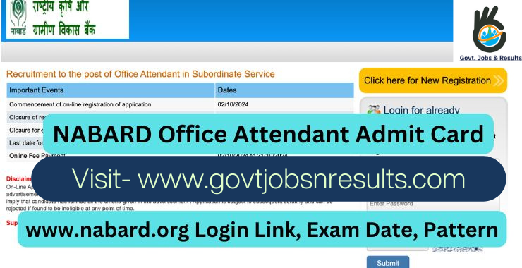 You are currently viewing NABARD Office Attendant Admit Card 2024 Released-Download Now for Group C Exam